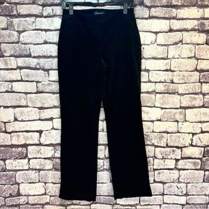 Talbots Black Velour Fabric Heritage Fit Pants Size 2